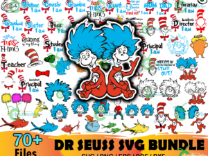 70+ Dr Seuss Bundle Svg, Dr Seuss Svg, Dr Seuss Family Svg