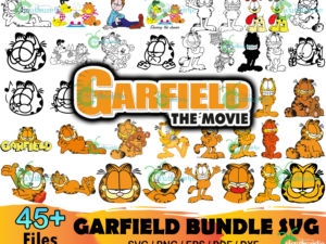 45+ Garfield Bundle Svg, Cartoon Svg, Garfield Svg, Cat Svg