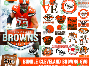 50+ Cleveland Browns Football Svg Bundle, Love Browns Svg