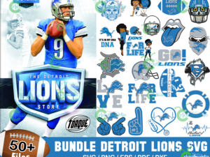 50+ Detroit Lions Football Svg Bundle, Lions Football Svg