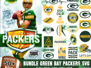 50+ Green Bay Packers Football Svg Bundle, Packers Helmet Svg (zip 50 file)