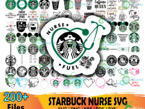 200+ Starbucks Nurse Bundle Svg, Starbucks Svg, Starbucks Logo Svg