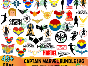 49+ Captain Marvel Svg Bundle, Marvel Svg, Captain Marvel Logo