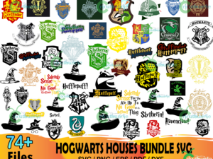 74+ Hogwarts Houses Bundle Svg, Harry Potter Svg, Hogwarts Svg