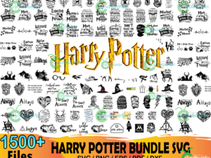 1500+ Harry Potter Bundle Svg, Harry Potter Svg, Hogwarts Svg