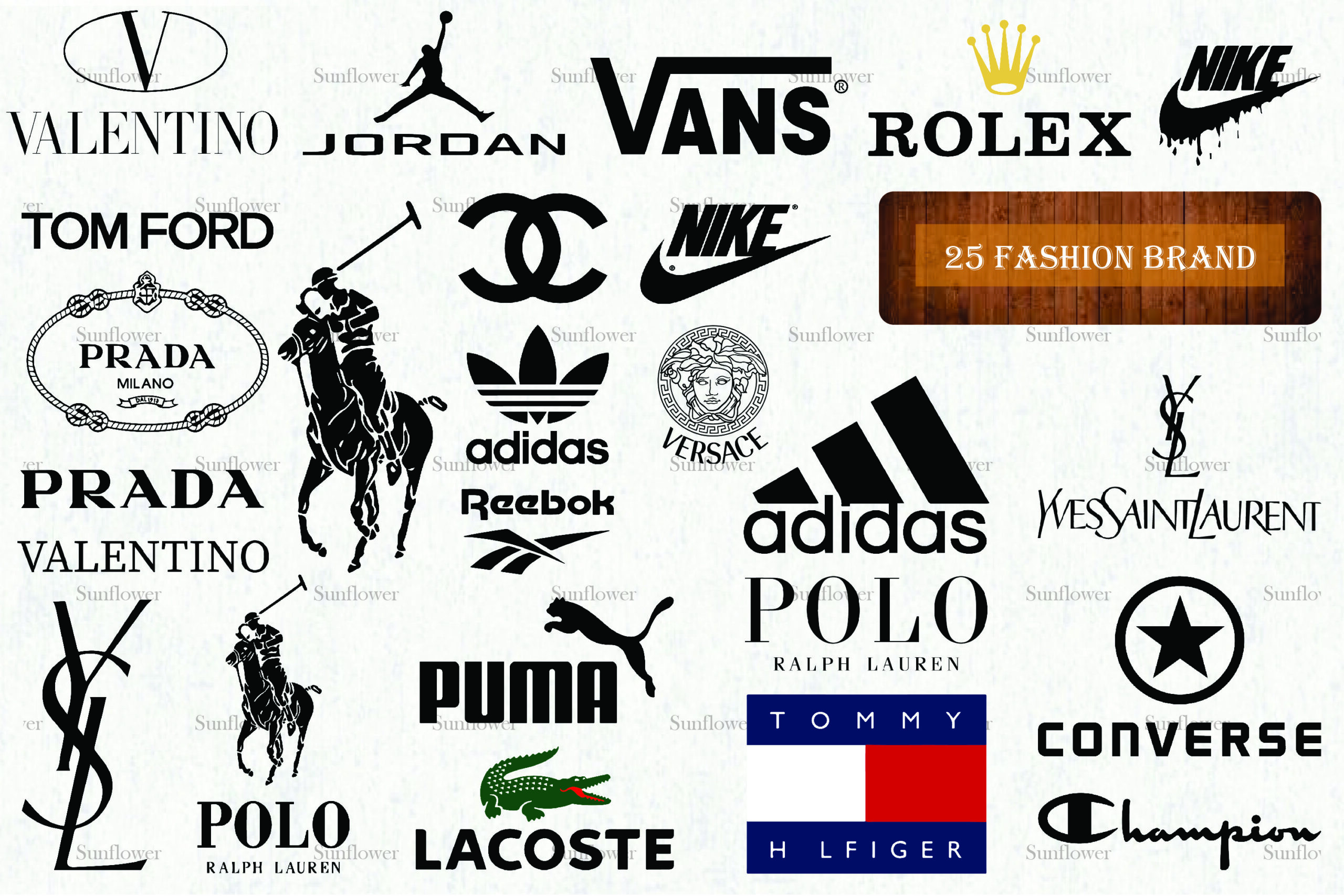 25 Fashion brand svg bundle, fashion svg, nike svg, gucci svg ...